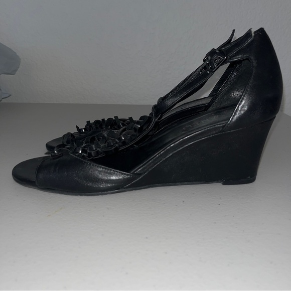 Vaneli Open Toe Dress Shoe Sandal Bow Detail Wedge Heel Size 9 - Picture 2 of 6